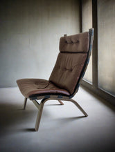 Load image into Gallery viewer, Danish Brown Leather Lounge Chair Farstrup, Denmark 1970
