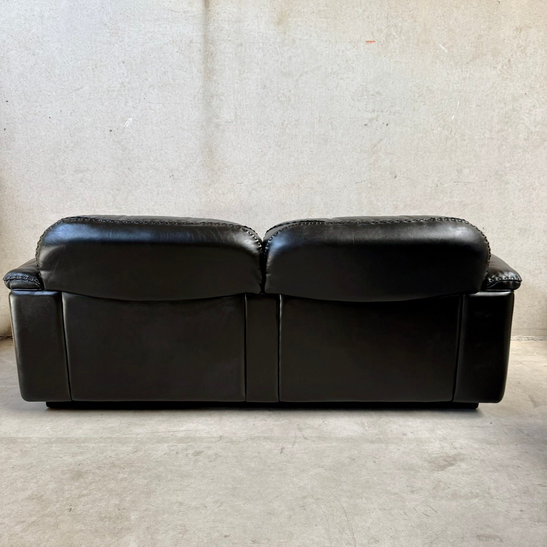 De Sede DS-101 Two-Seater Sofa in Dark Brown Leather