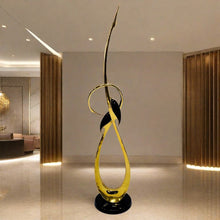 Load image into Gallery viewer, Decorative Large Brass &quot;Entwined Cranes&quot; Birds Sculpture, France 1970
