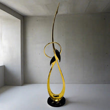 Load image into Gallery viewer, Decorative Large Brass &quot;Entwined Cranes&quot; Birds Sculpture, France 1970
