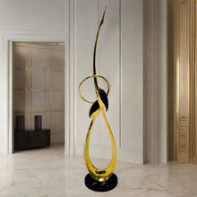 Load image into Gallery viewer, Decorative Large Brass &quot;Entwined Cranes&quot; Birds Sculpture, France 1970
