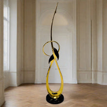 Load image into Gallery viewer, Decorative Large Brass &quot;Entwined Cranes&quot; Birds Sculpture, France 1970
