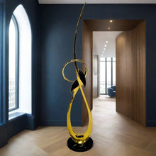 Load image into Gallery viewer, Decorative Large Brass &quot;Entwined Cranes&quot; Birds Sculpture, France 1970

