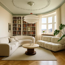Load image into Gallery viewer, Round Travertine Coffee Table With Wooden Base, Italy 1970
