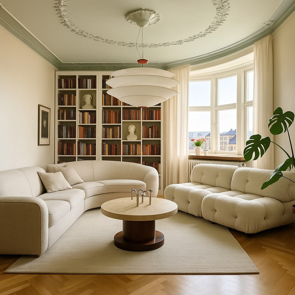 Round Travertine Coffee Table With Wooden Base, Italy 1970