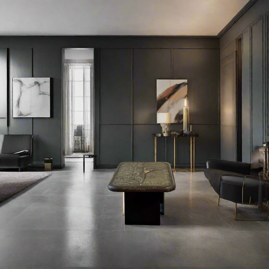 Brutalistischer rechteckiger Couchtisch aus grünem japanischem Schieferstein vom Bildhauer Paul Kingma, Niederlande 89