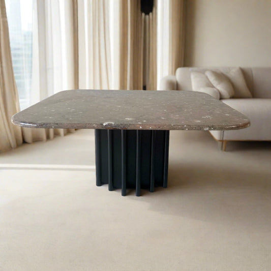 Fossil Stone Coffee Table by Heinz Lilienthal, Germany 1980