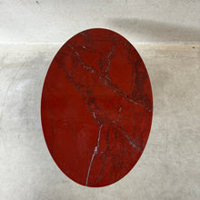 Load image into Gallery viewer, Large Ox-blood Red &#39;rosso Levanto&#39; Oval Marble Coffee Table, Italy 1970
