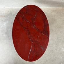 Load image into Gallery viewer, Large Ox-blood Red &#39;rosso Levanto&#39; Oval Marble Coffee Table, Italy 1970
