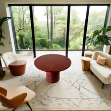 Load image into Gallery viewer, Large Ox-blood Red &#39;rosso Levanto&#39; Oval Marble Coffee Table, Italy 1970
