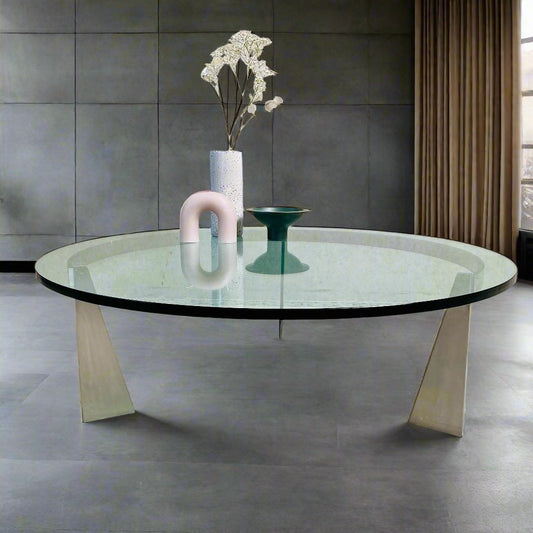 Couchtisch „G3“ aus Glas und Wohnmobilen von Just Van Beek für Metaform, Niederlande, 1980