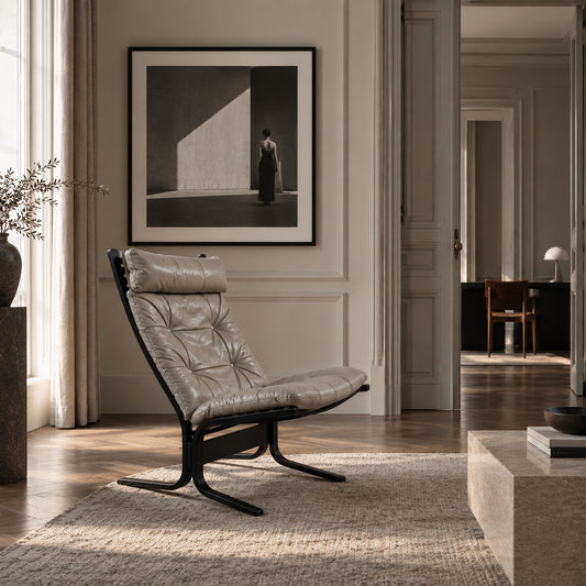 Grey Leather Siesta Lounge Chair by Ingmar Relling for Westnofa, Norway 1960