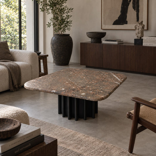 Fossil Stone Coffee Table by Heinz Lilienthal, Germany 1980