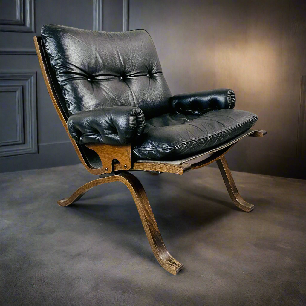 Mid-Century Black Siesta Lounge Chair by Ingmar Relling for Westnofa, Norway 1960