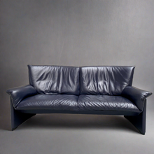 Load image into Gallery viewer, Leather &quot;Palmaria 709&quot; 2-seater Sofa by Vico Magistretti for Cassina, Italy 1970
