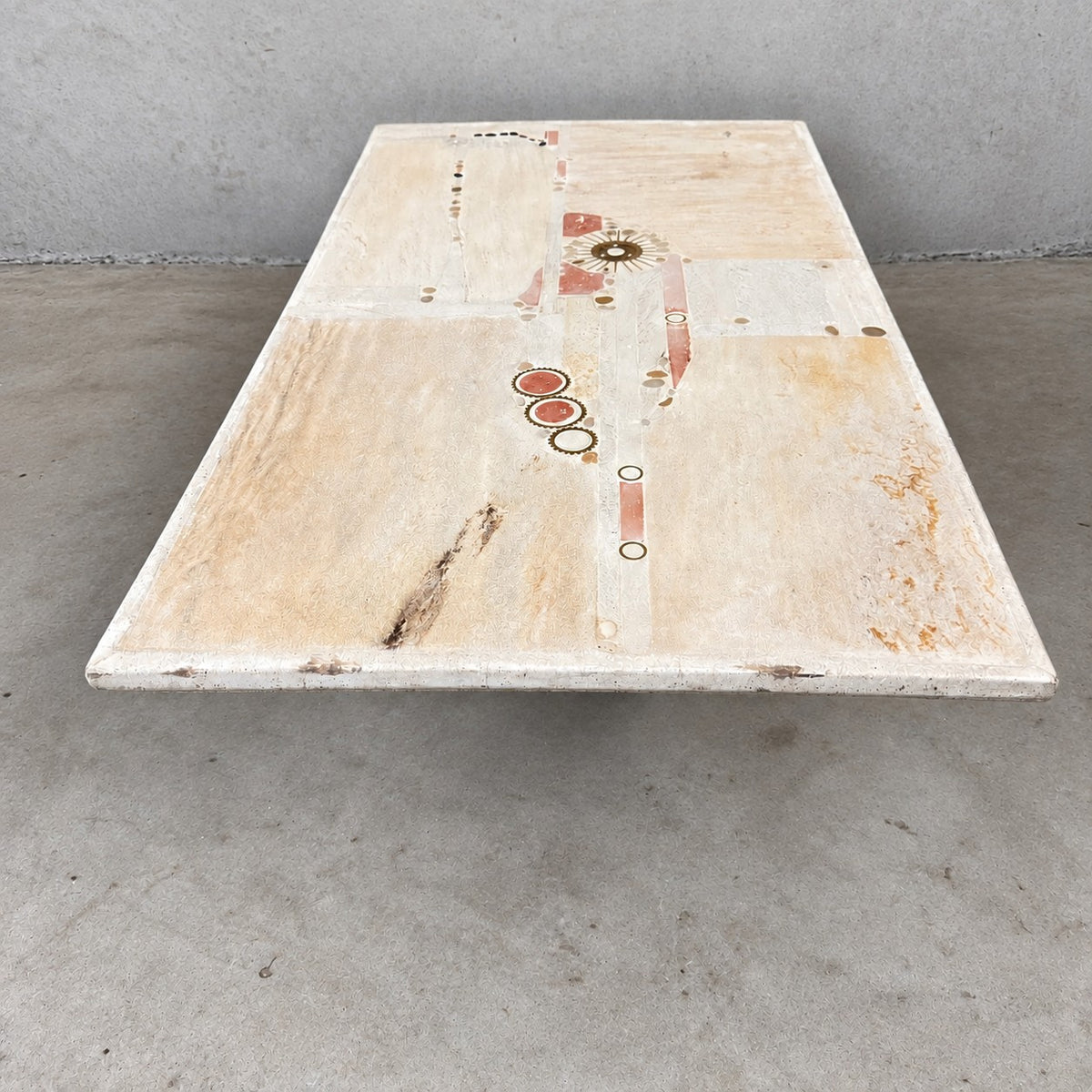 Large Brutalist Coffee Table by Paul Kingma, Netherlands 1984