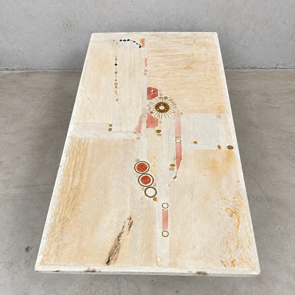 Large Brutalist Coffee Table by Paul Kingma, Netherlands 1984