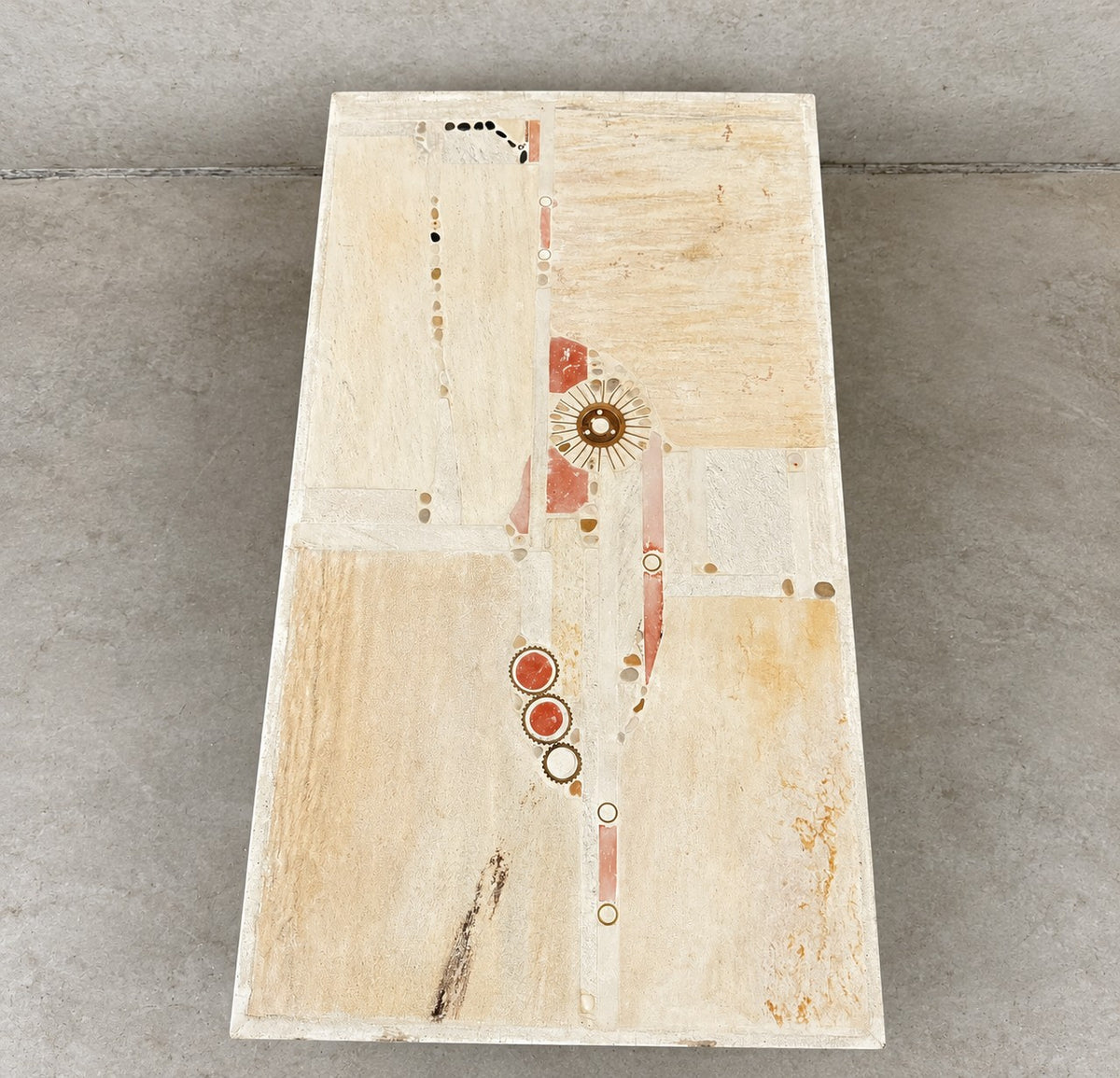 Large Brutalist Coffee Table by Paul Kingma, Netherlands 1984