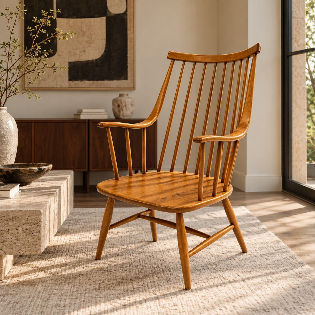 Grandessa Spindle Back Armchair by Lena Larsson for Nesto, Sweden 1960