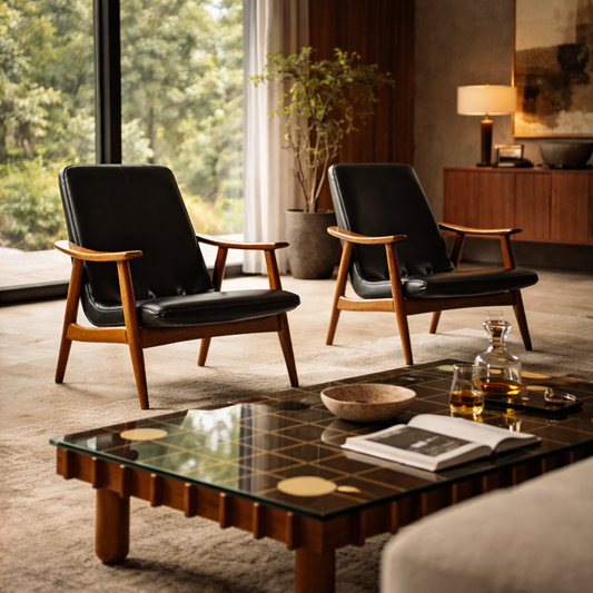 2 X Arm Chairs by Louis Van Teeffelen for Webe, Netherlands 1960