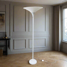 Load image into Gallery viewer, Mid-century Floor Lamp With Metal Base and White Acrylic Tulip Top, 1970
