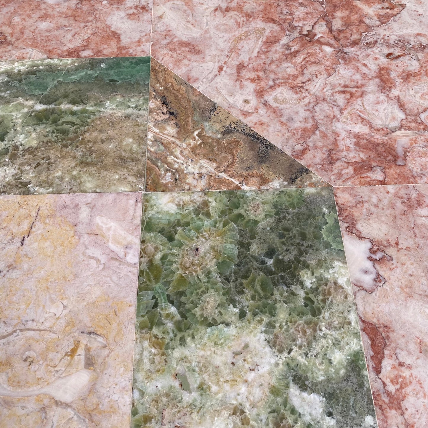 Luxury Hexagon Marble Dining Table, Italy 1980