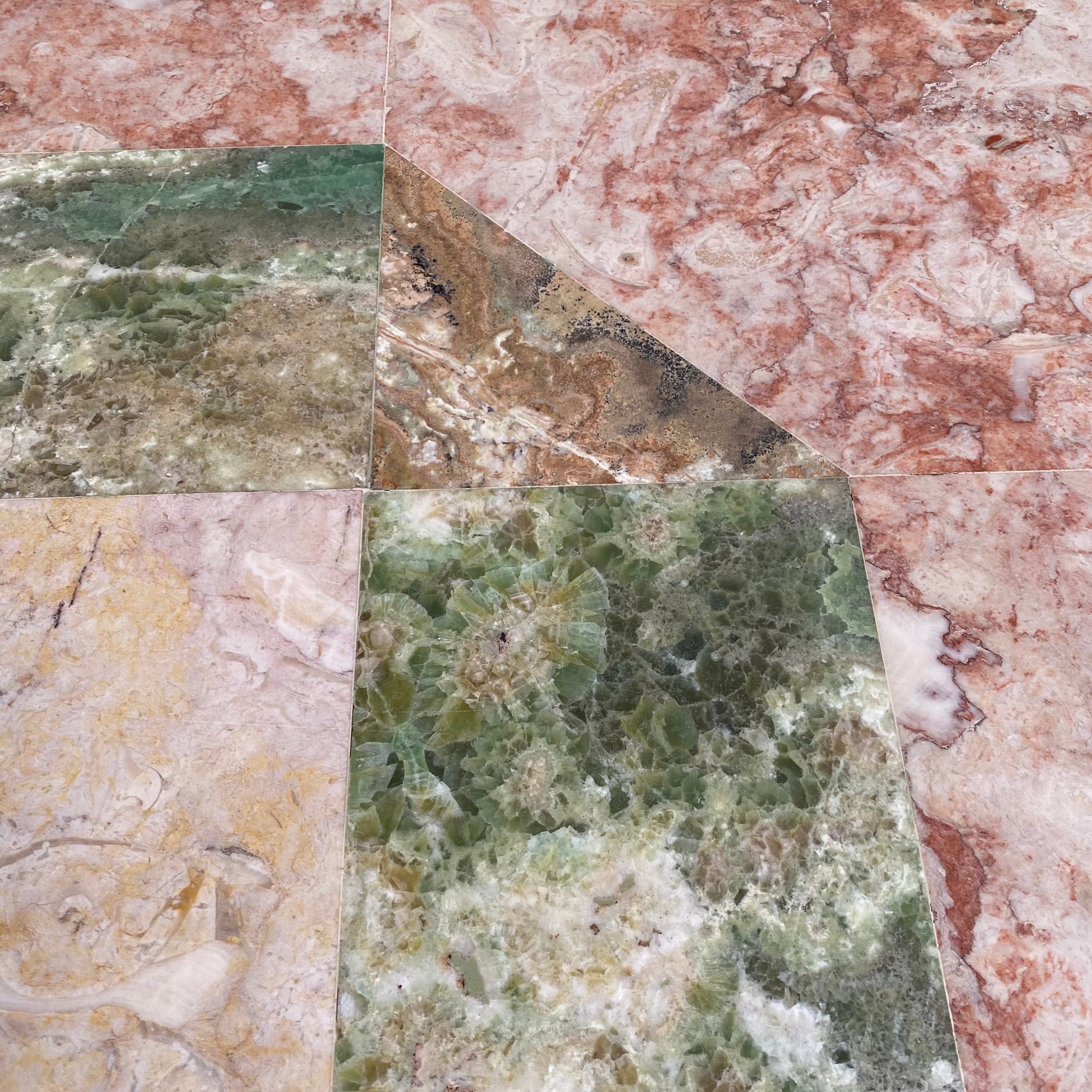 Luxury Hexagon Marble Dining Table, Italy 1980