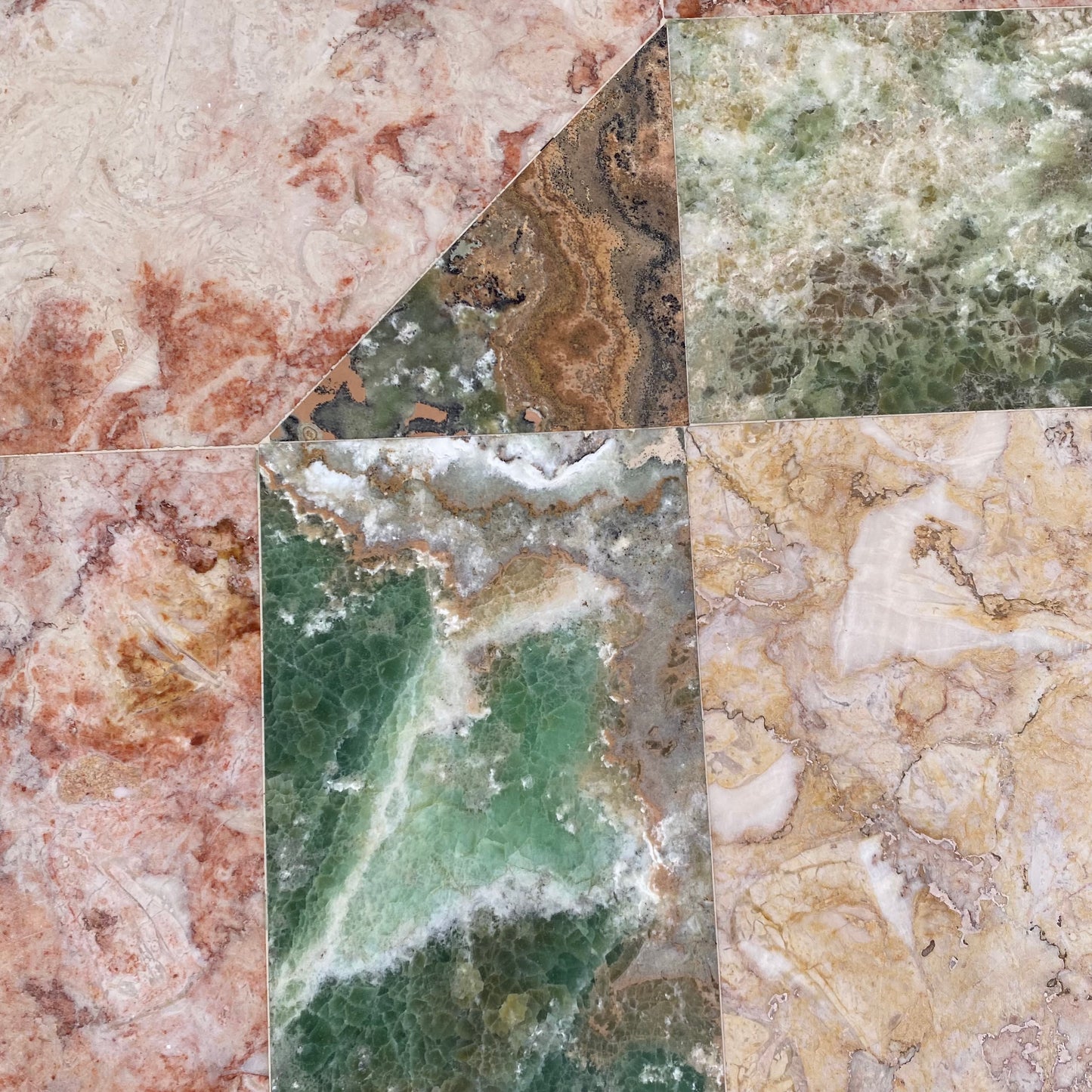 Luxury Hexagon Marble Dining Table, Italy 1980