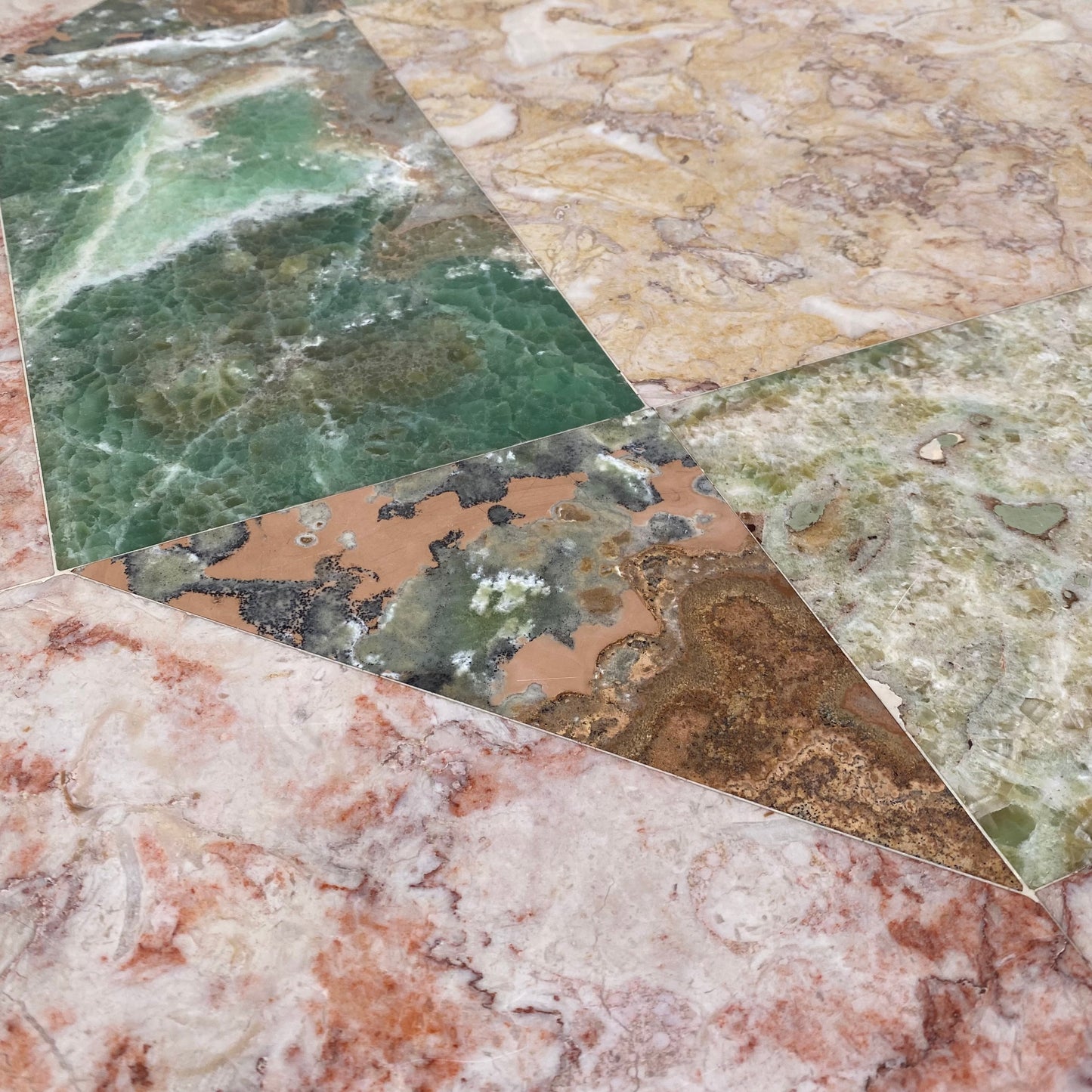 Luxury Hexagon Marble Dining Table, Italy 1980