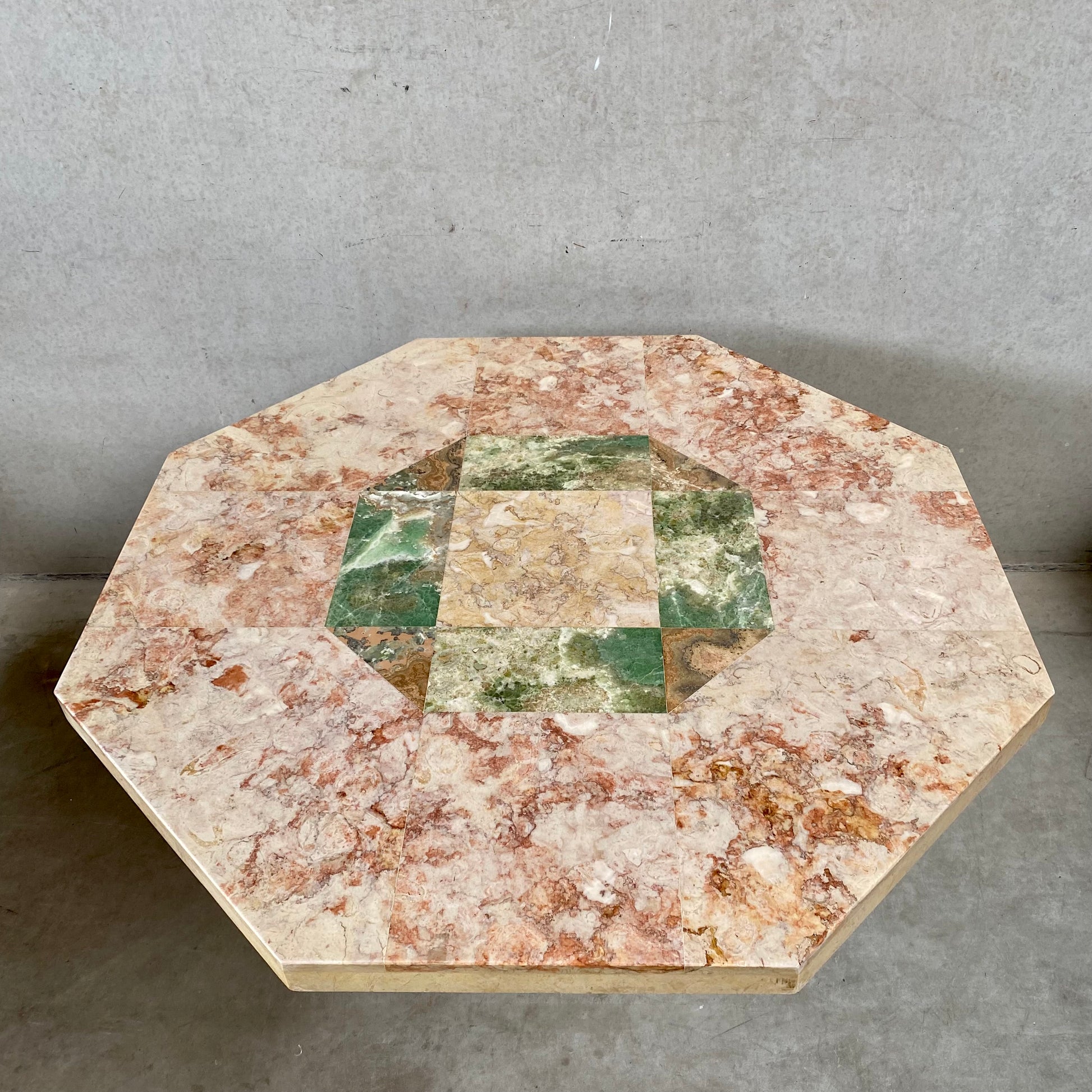 Luxury Hexagon Marble Dining Table, Italy 1980