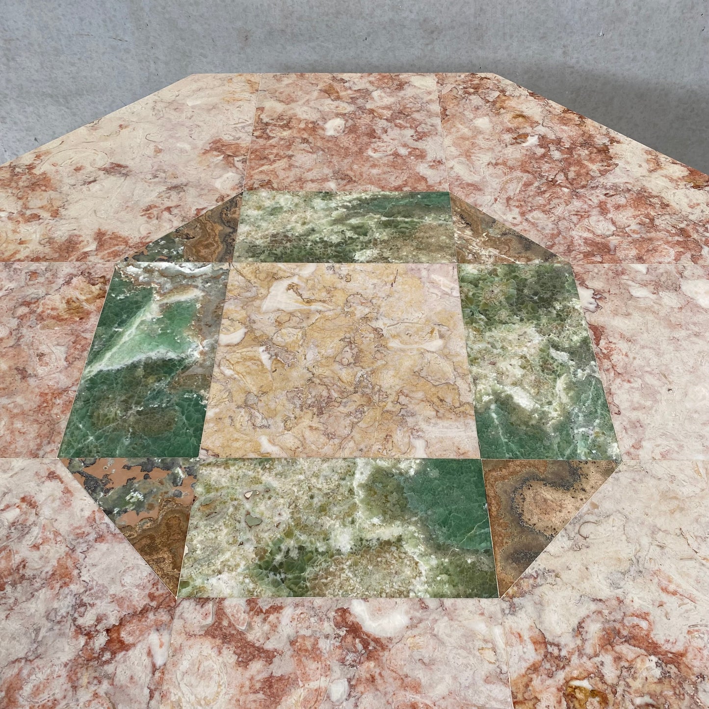 Luxury Hexagon Marble Dining Table, Italy 1980