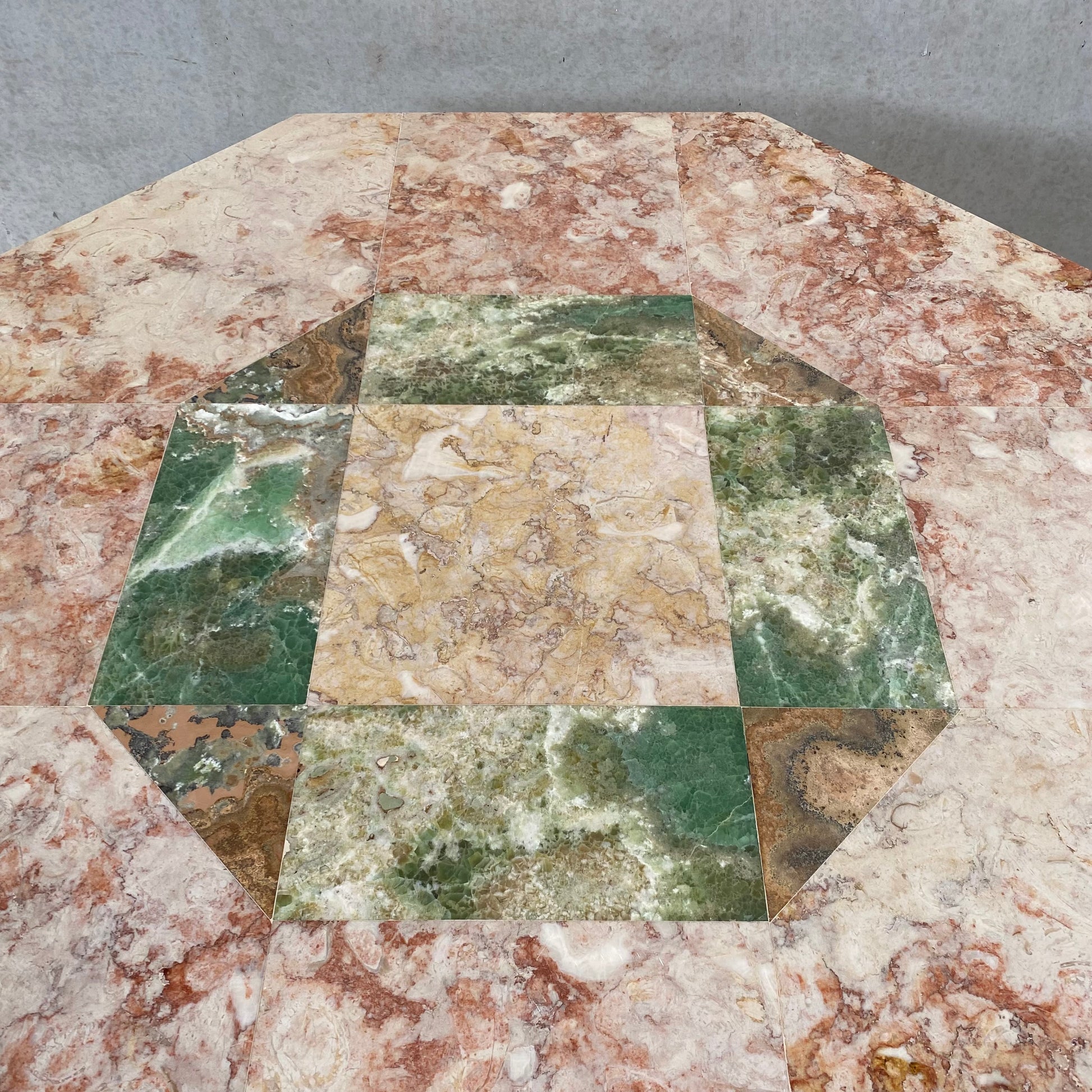 Luxury Hexagon Marble Dining Table, Italy 1980