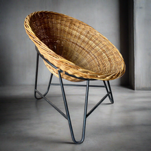 Load image into Gallery viewer, Mathieu Matégot Wicker Lounge Chairs, France 1950

