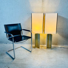 Load image into Gallery viewer, Set of 2 Mid-century Brass and Chrome Table Lamps in Style of Romeo Rega, Italy 1970
