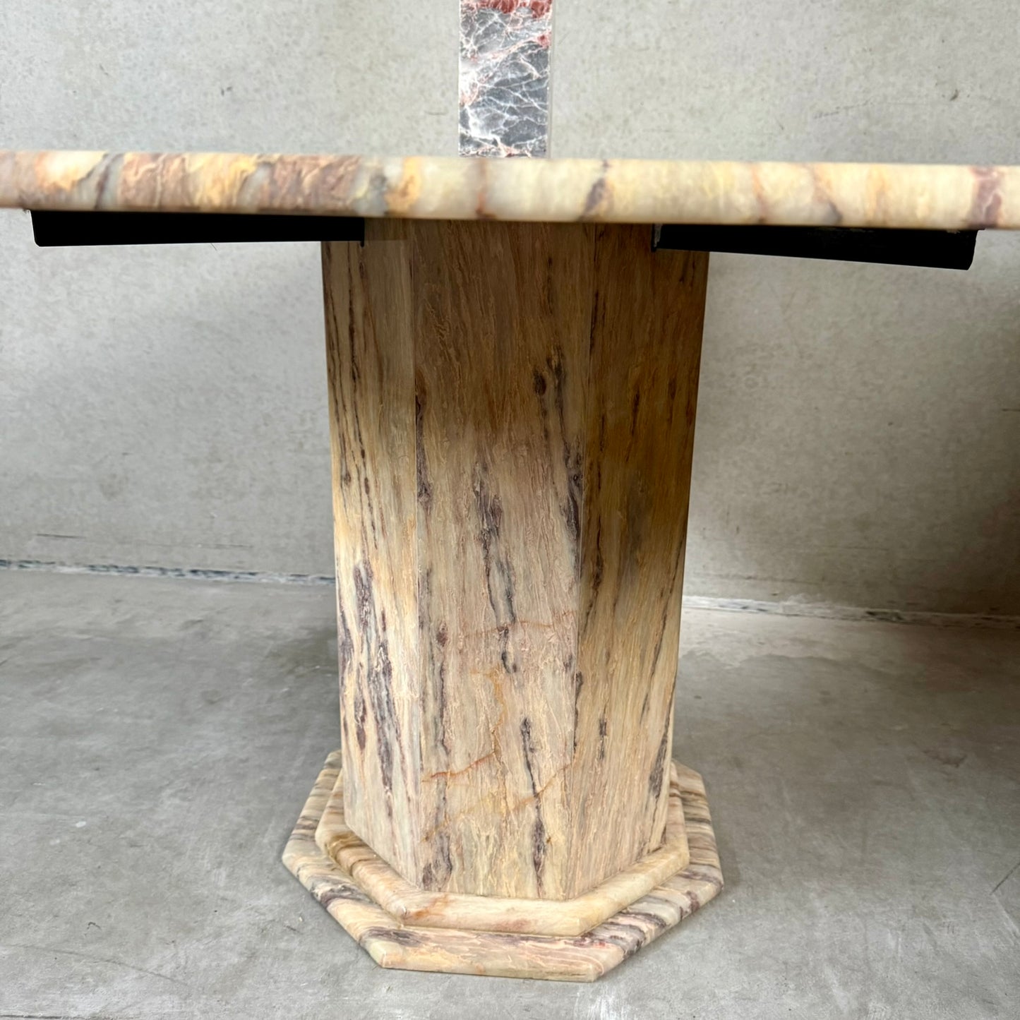 Mid-Century Octagonal Marble Dining Table Italy 1980