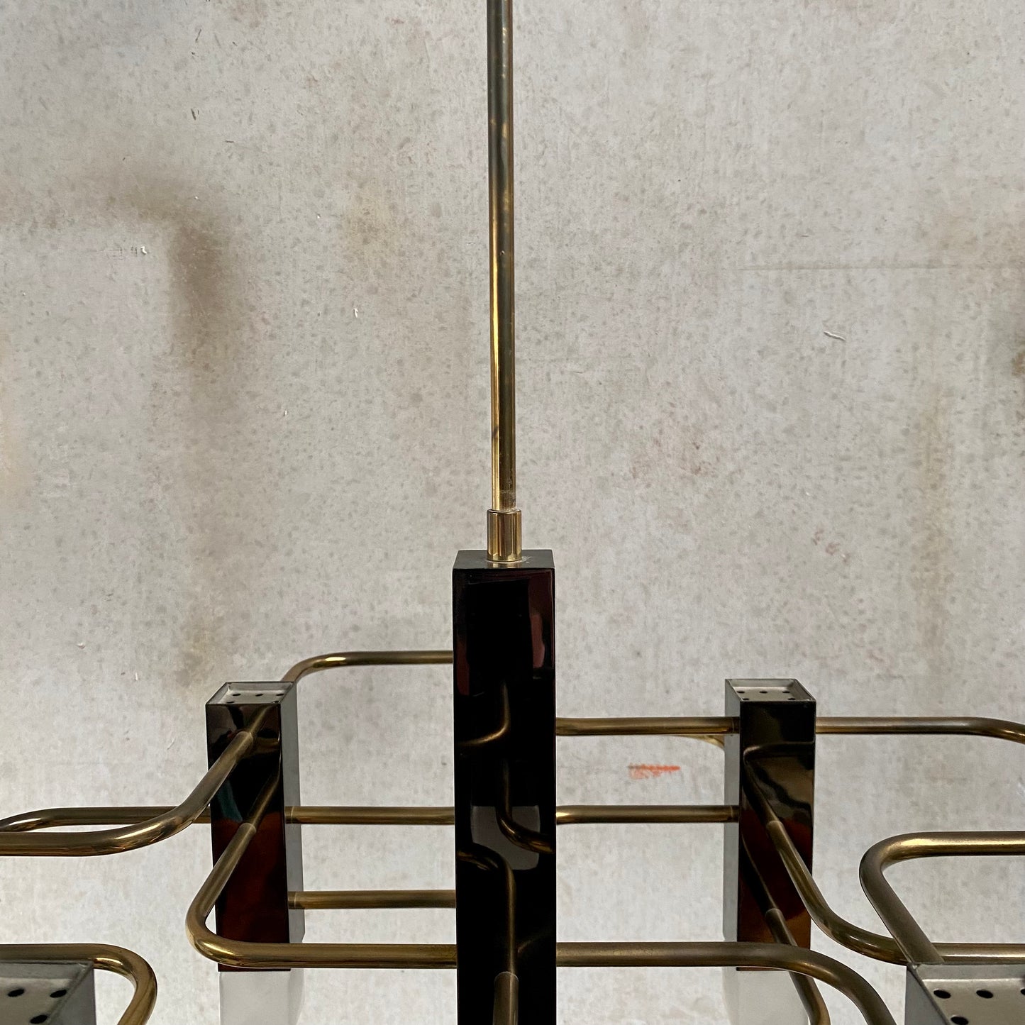 Kronleuchter aus Messing im Mid-Century-Modern-Stil von Gaetano Sciolari für Sa Boulanger, 1970