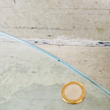 Load image into Gallery viewer, Mid-Century Round Travertine Glass Coffee Table Italy 1970
