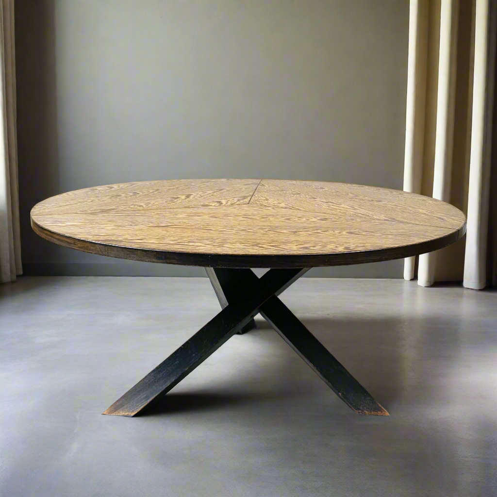 Table de salle à manger ronde en wengé, style Mid-Century, conçue par Martin Visser pour 'T Spectrum, Pays-Bas, 1960