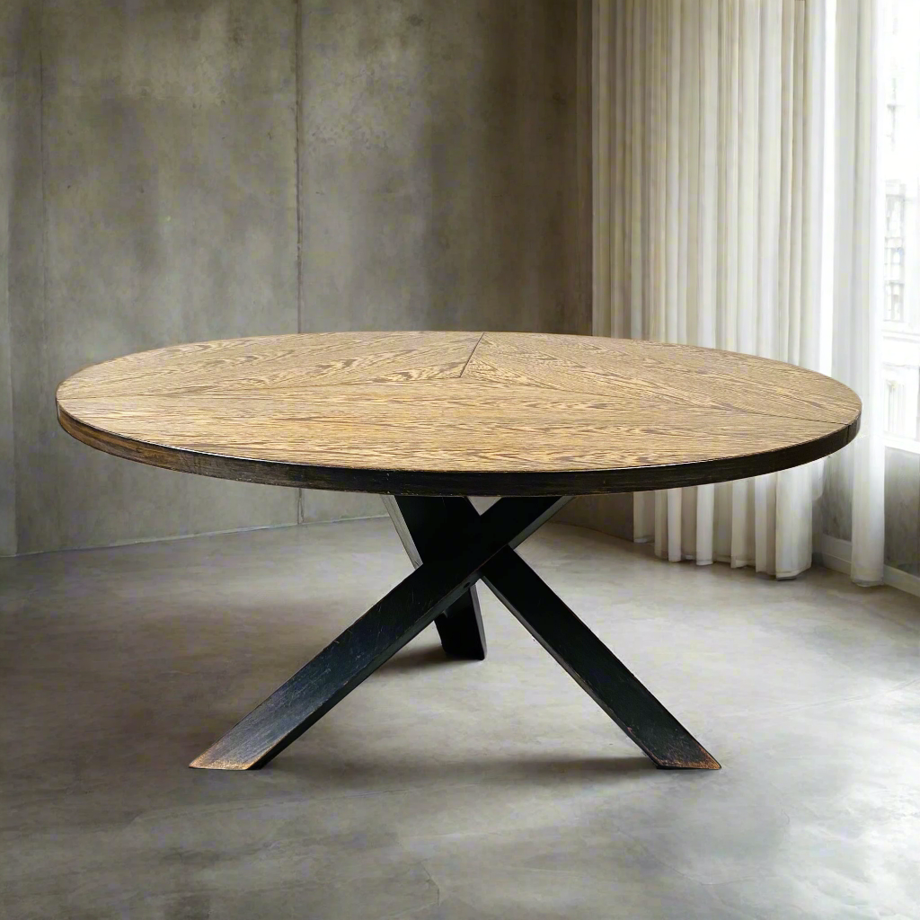 Table de salle à manger ronde en wengé, style Mid-Century, conçue par Martin Visser pour 'T Spectrum, Pays-Bas, 1960