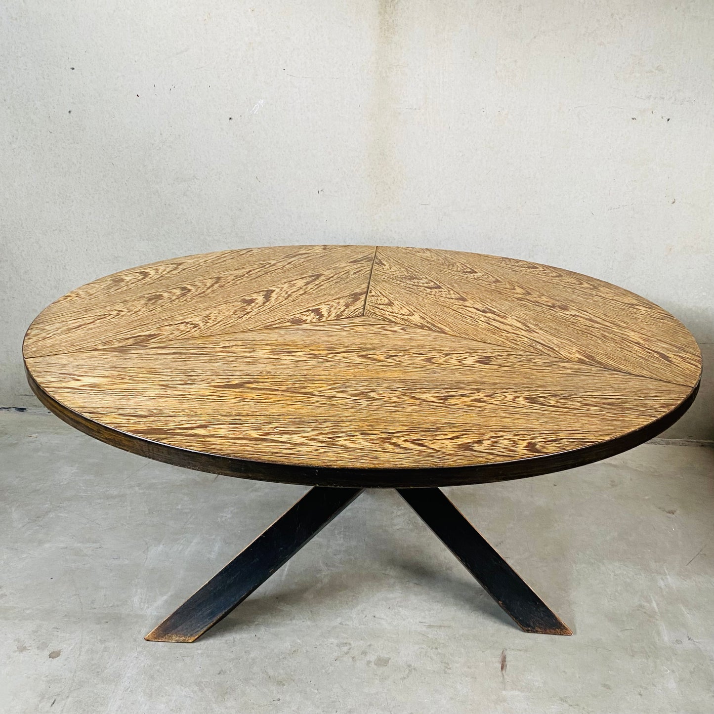 Table de salle à manger ronde en wengé, style Mid-Century, conçue par Martin Visser pour 'T Spectrum, Pays-Bas, 1960