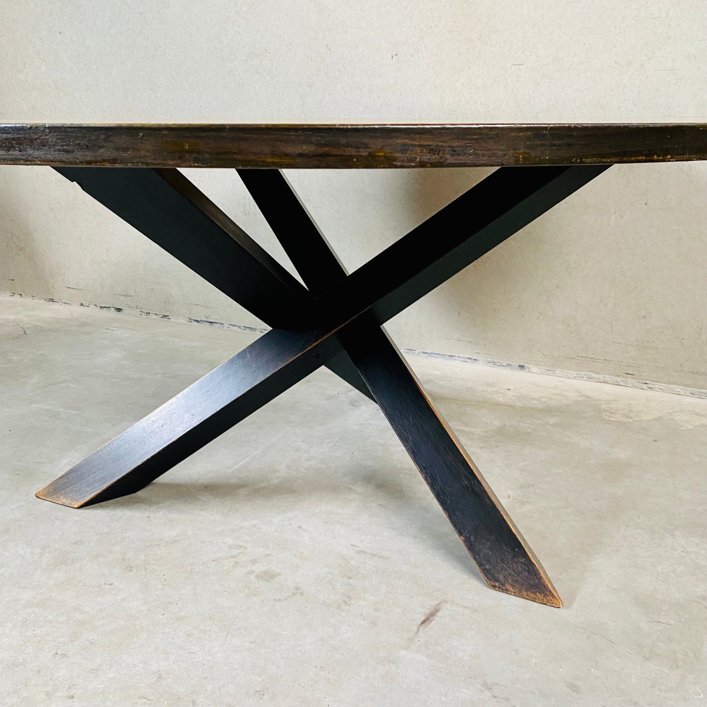 Table de salle à manger ronde en wengé, style Mid-Century, conçue par Martin Visser pour 'T Spectrum, Pays-Bas, 1960
