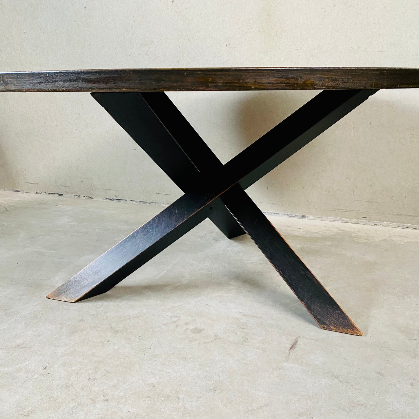 Table de salle à manger ronde en wengé, style Mid-Century, conçue par Martin Visser pour 'T Spectrum, Pays-Bas, 1960