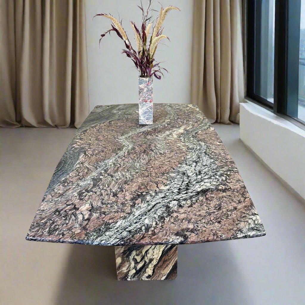 Mid-Century Cipollino Ondulato Marble Dining Table, Italy