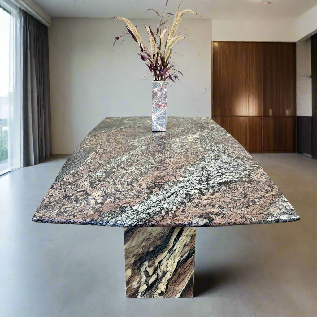 Mid-Century Cipollino Ondulato Marble Dining Table, Italy