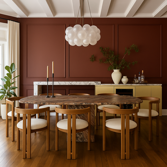 Mid-Century Cipollino Ondulato Marble Dining Table, Italy