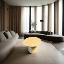 Load image into Gallery viewer, Mid-Century Oval Travertine Coffee Table, Italy 1970
