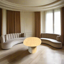 Load image into Gallery viewer, Mid-Century Oval Travertine Coffee Table, Italy 1970
