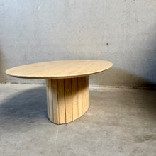 Load image into Gallery viewer, Mid-Century Oval Travertine Coffee Table, Italy 1970
