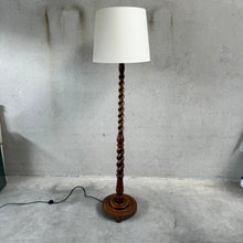 Load image into Gallery viewer, Mid-Century Sculptural Solid Oak Floor Lamp, Netherlands 1960

