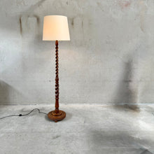 Load image into Gallery viewer, Mid-Century Sculptural Solid Oak Floor Lamp, Netherlands 1960
